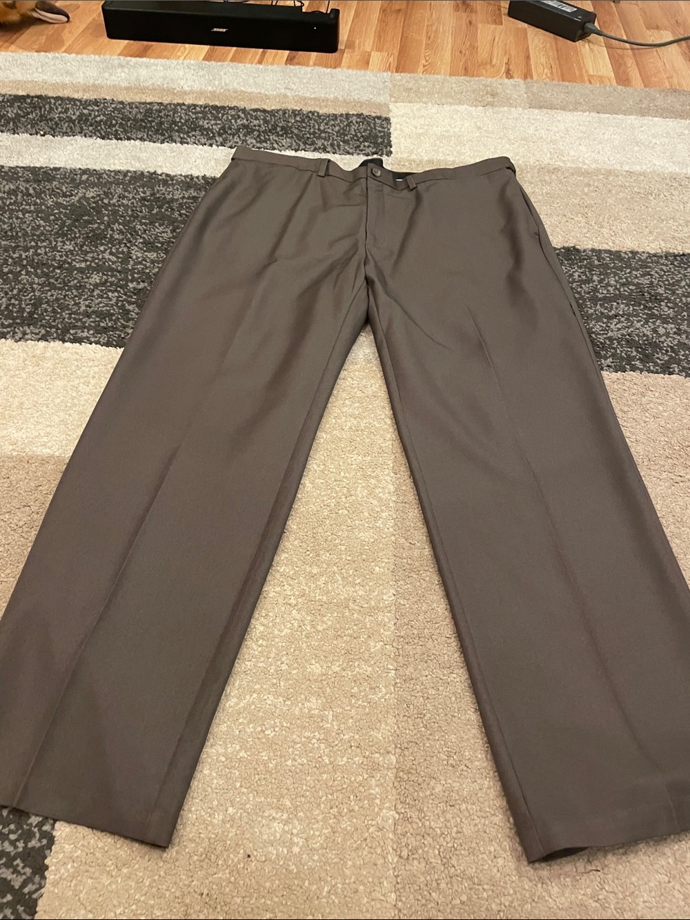 Haggar Men's Dress Pants in Taupe Brown